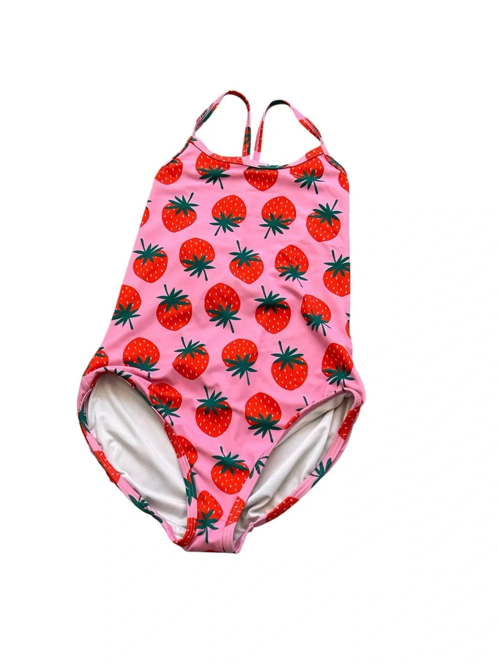 Hanna Andersson size 10 Girls' Pink Strawberry One-Piece Swimsuit